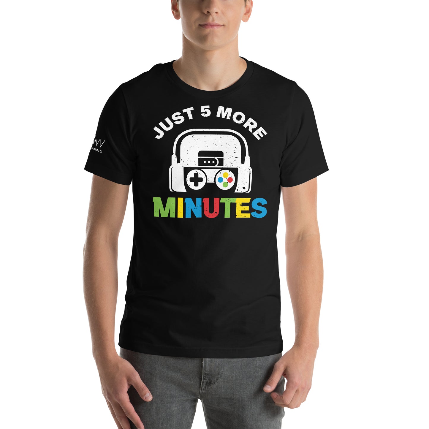 “Just 5 More Minutes”  Black Motivational Men's T-Shirt Lifestyle