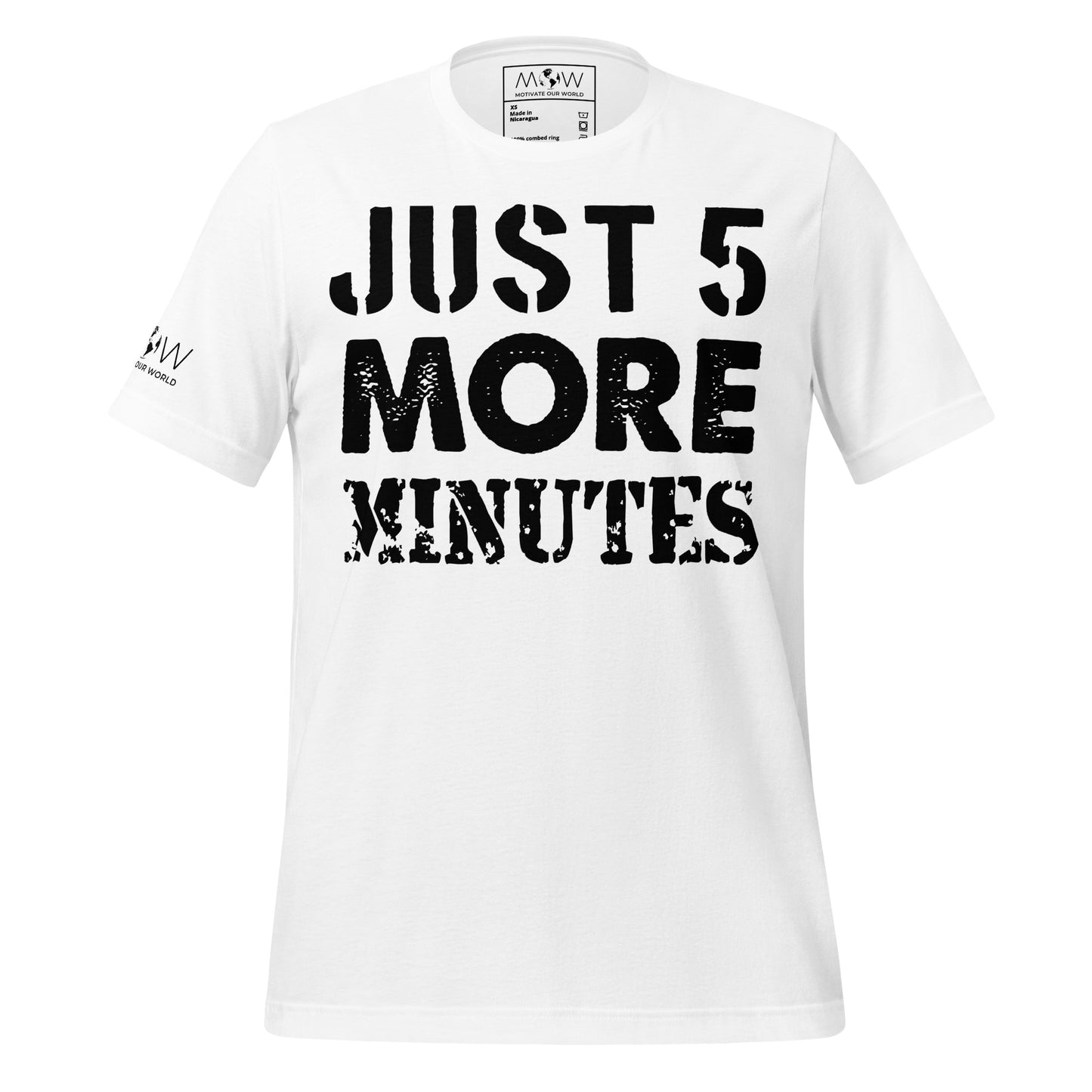 Just 5 More Minutes – Classic Grind Edition White Motivational Men's T-Shirt