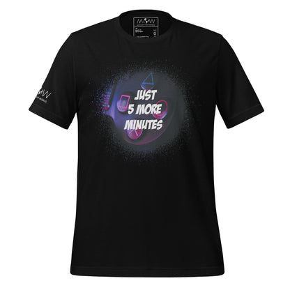 Just 5 More Minutes – Midnight Gamer Edition Black Motivational Men's T-Shirt