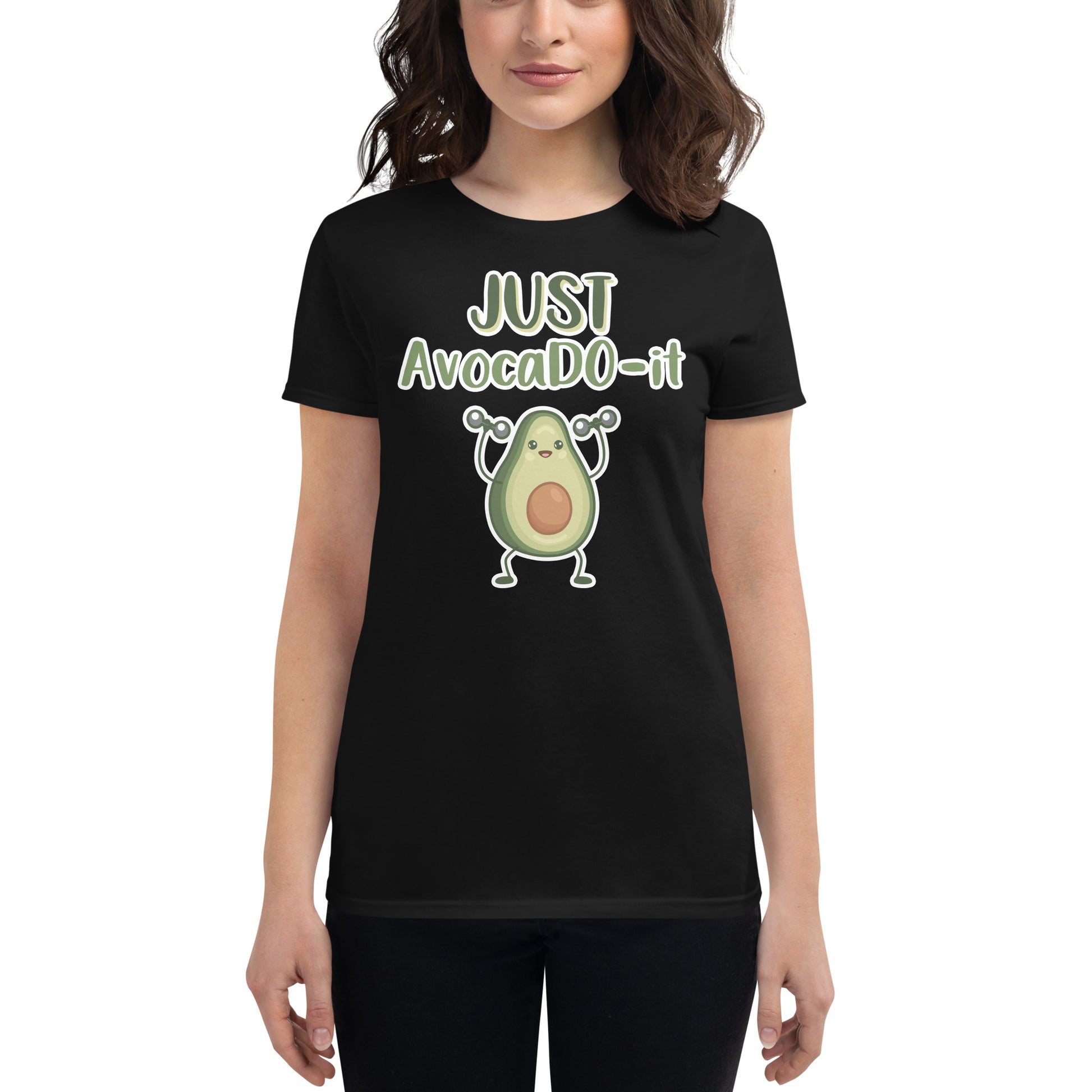 Just AvocaDO-it Women’s Motivational Black T-Shirt