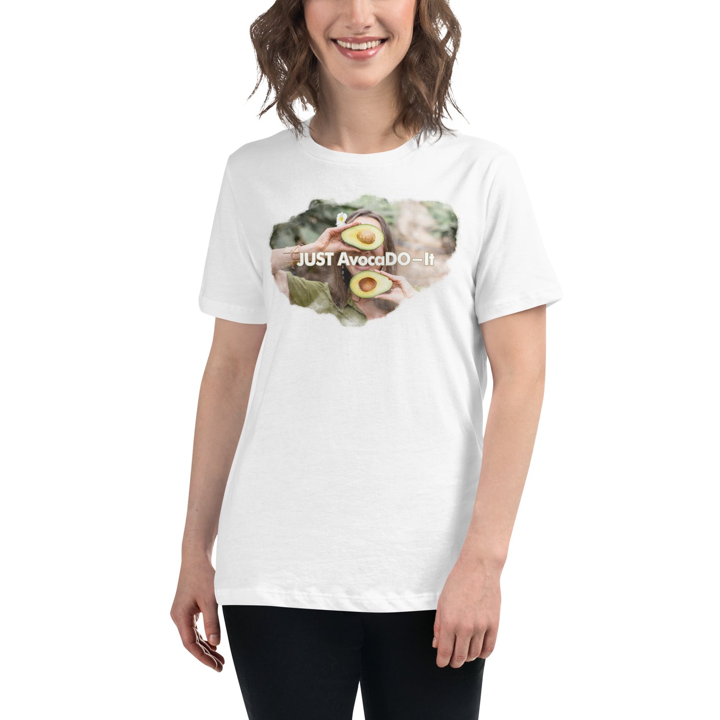 Just AvocaDO-it Photo White Motivational Women’s T-Shirt Lifestyle