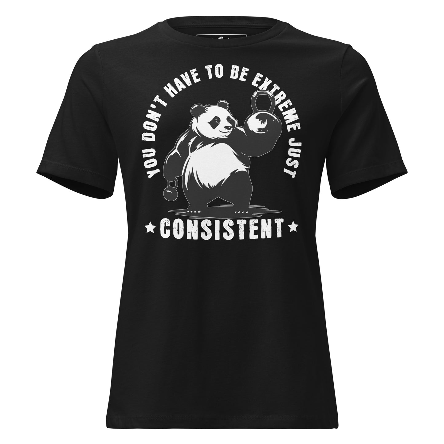 "Just Consistent" Black Motivational Women’s T-Shirt