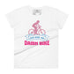 Just Ride the Damn Bike Women’s Motivational White T-Shirt