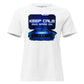 Keep Calm and Game On White Motivational Women’s T-Shirt