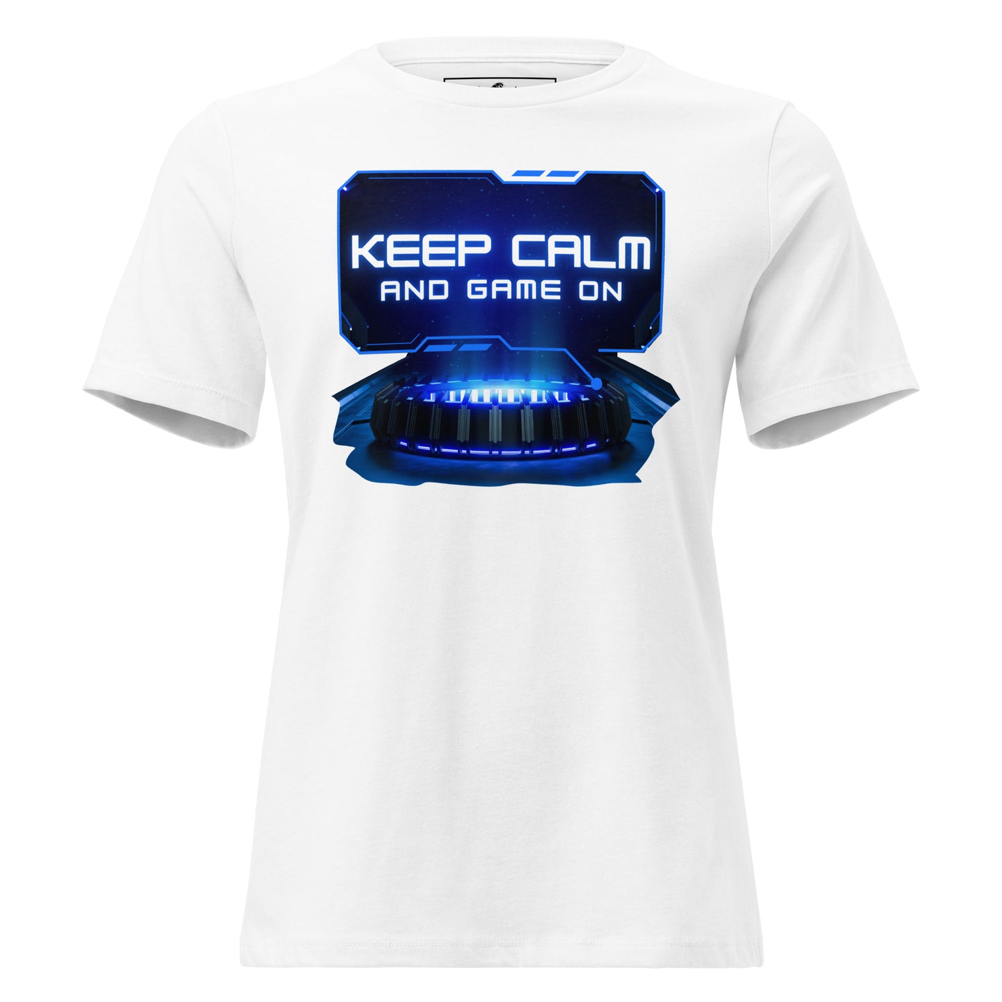Keep Calm and Game On White Motivational Women’s T-Shirt