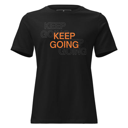 Keep Going III Black Motivational Women’s T-Shirt