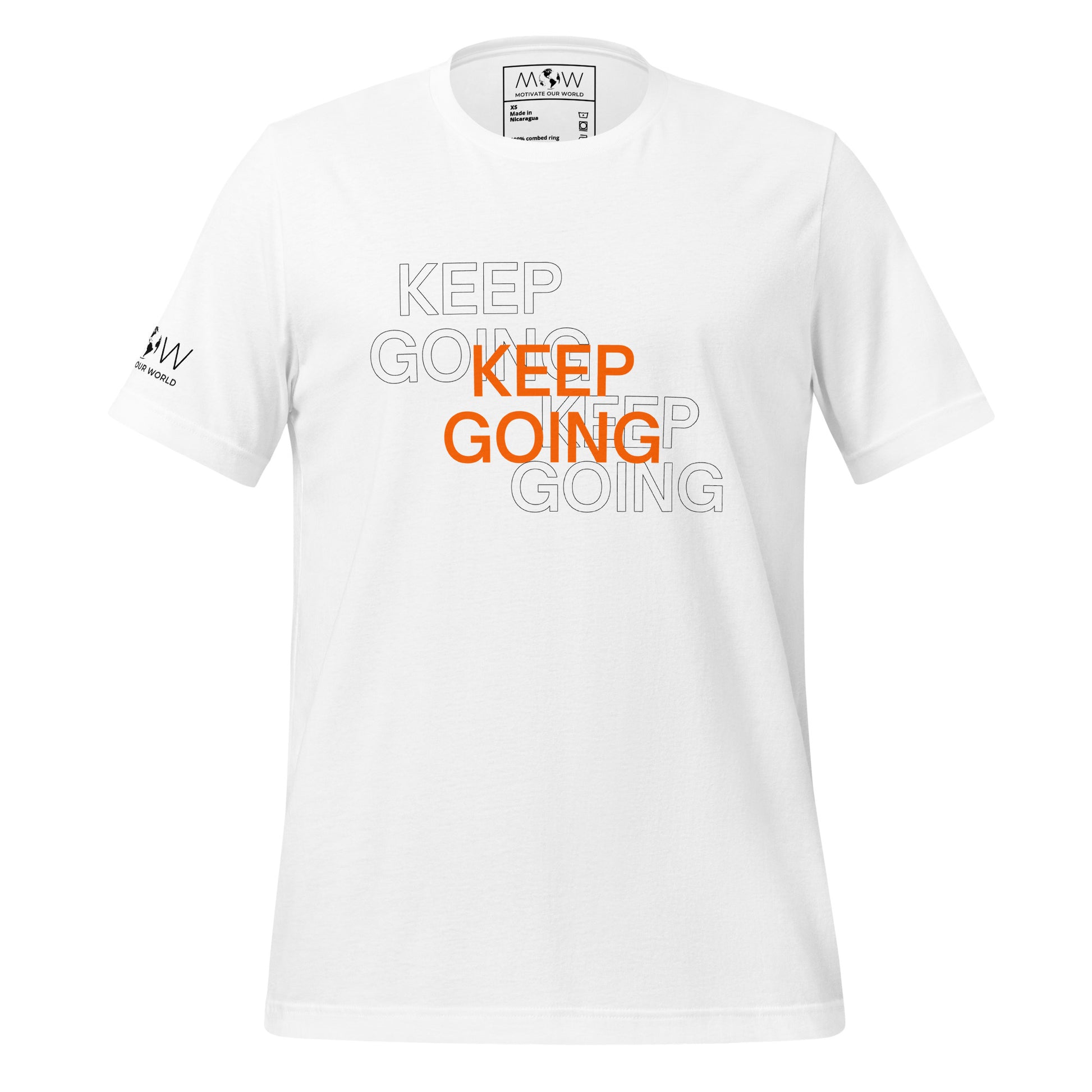 Keep Going III Men's Motivational White T-Shirt