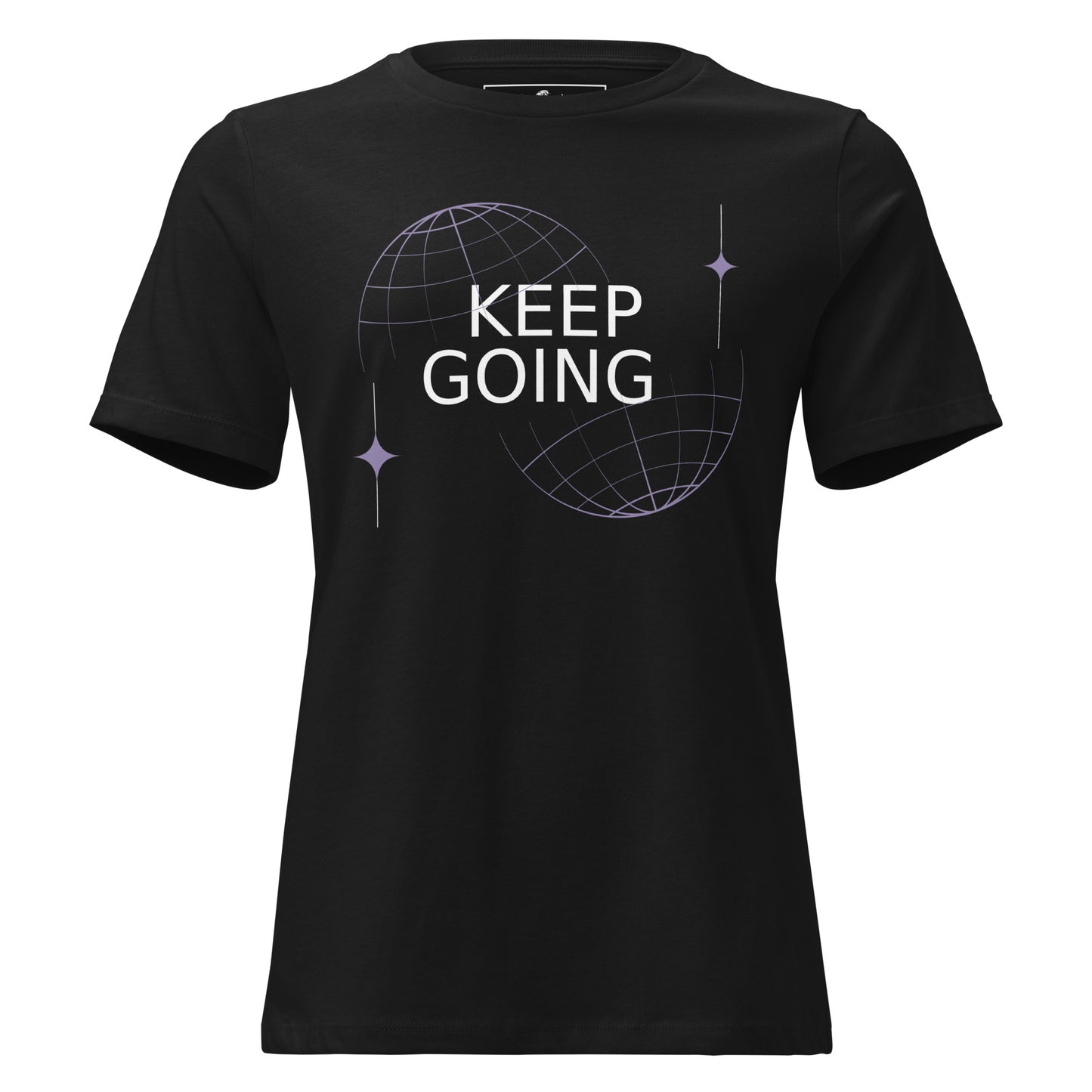 Keep Going II Black Motivational Women’s T-Shirt
