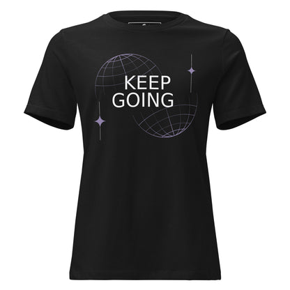 Keep Going II Black Motivational Women’s T-Shirt