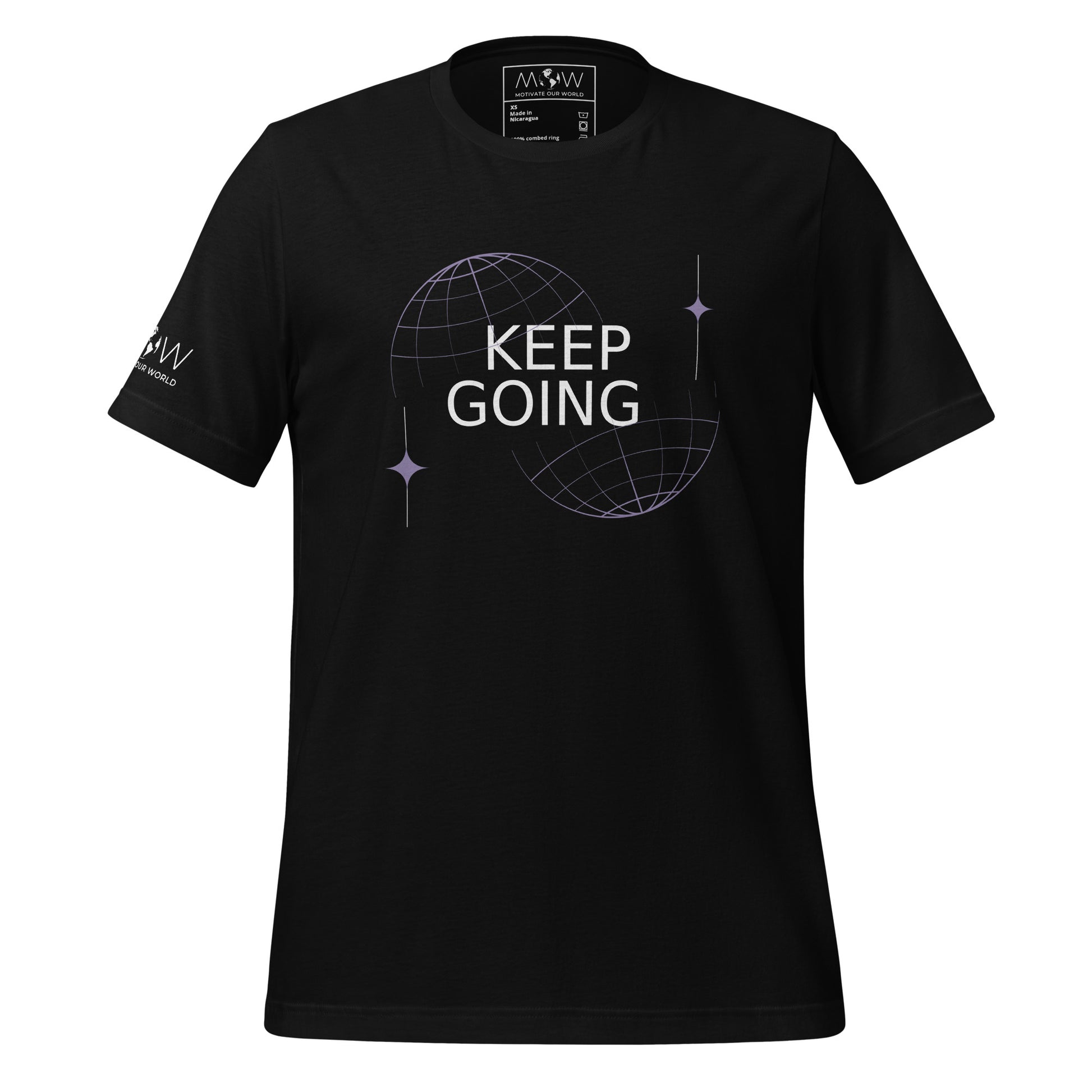 Keep Going II Men's Motivational Black T-Shirt