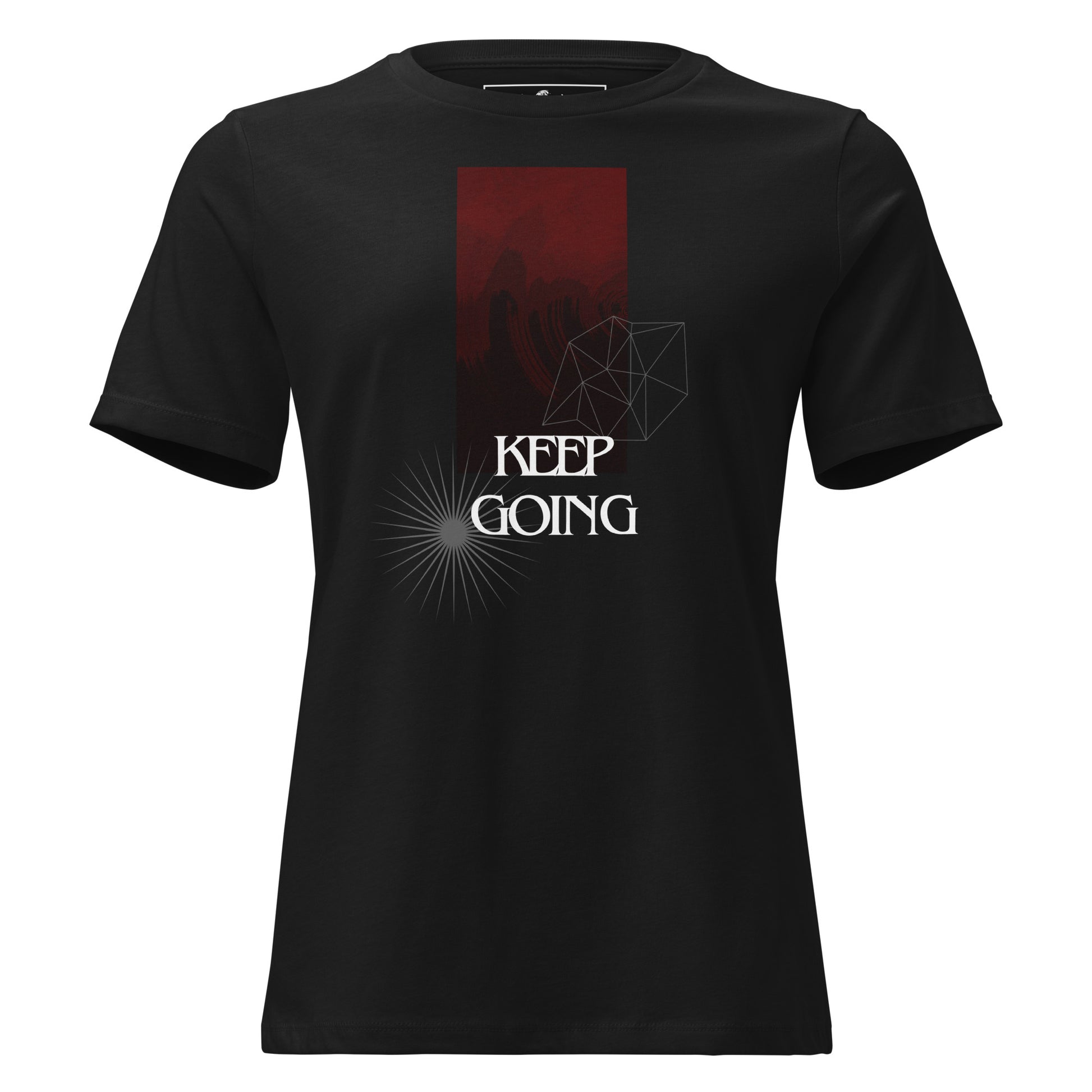 Keep Going IV Black Motivational Women’s T-Shirt