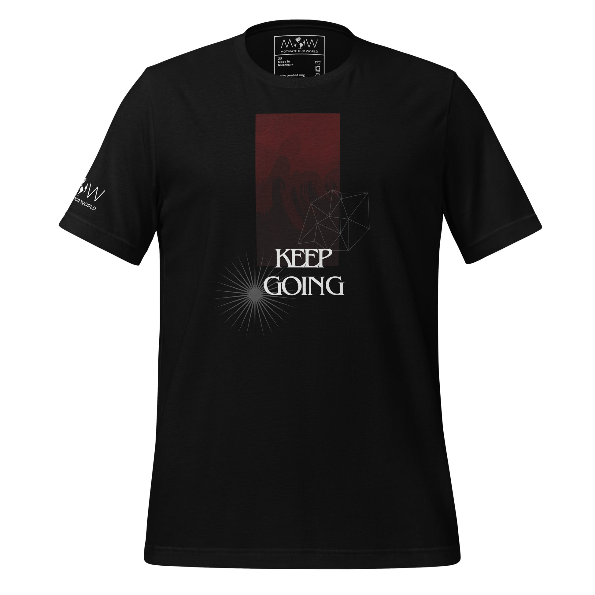 Keep Going IV Men's Motivational Black T-Shirt