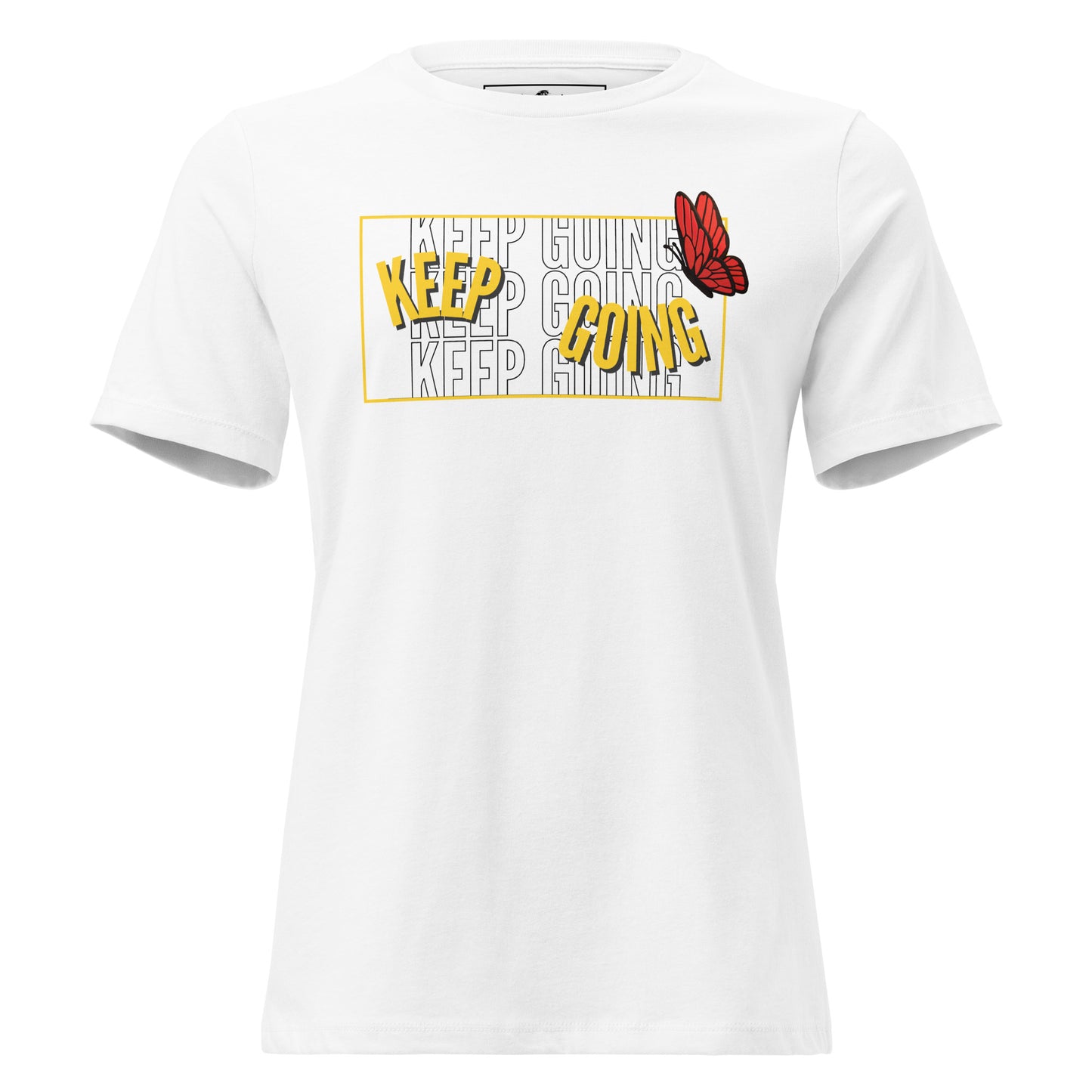Keep Going V White Motivational Women’s T-Shirt