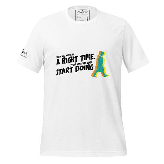 Keep Moving Forward Men's Motivational White T-Shirt