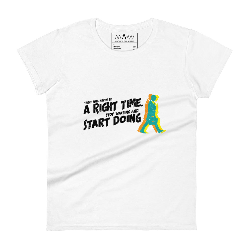 Keep Moving Forward Women’s Motivational White T-Shirt