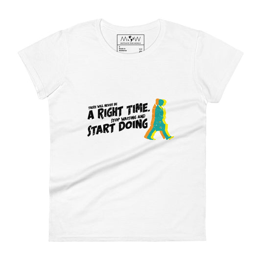 Keep Moving Forward Women’s Motivational White T-Shirt