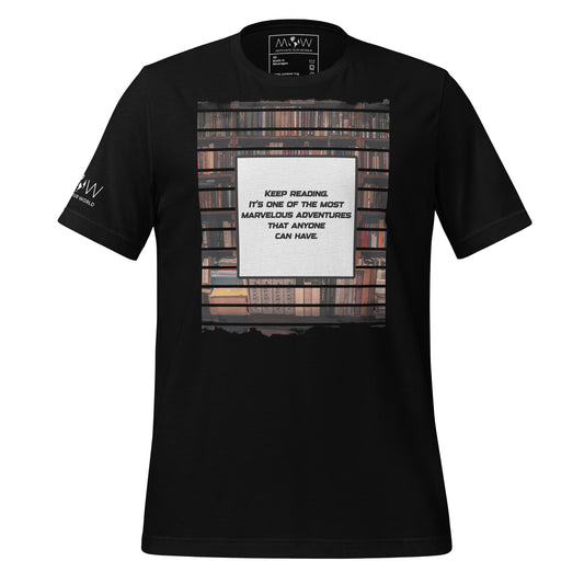Keep Reading Adventure Black Motivational Men's T-Shirt