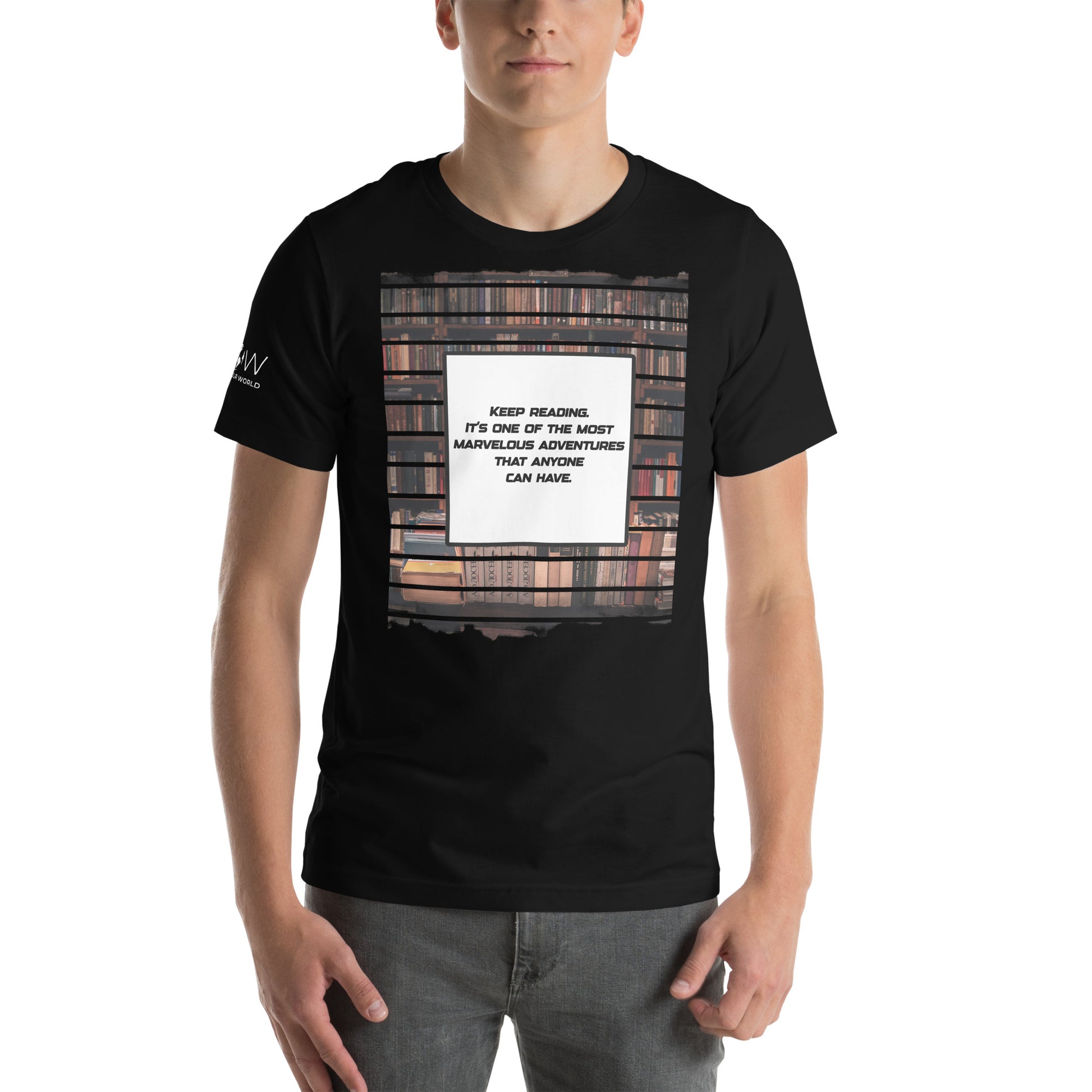 Keep Reading Adventure Black Motivational Men's T-Shirt