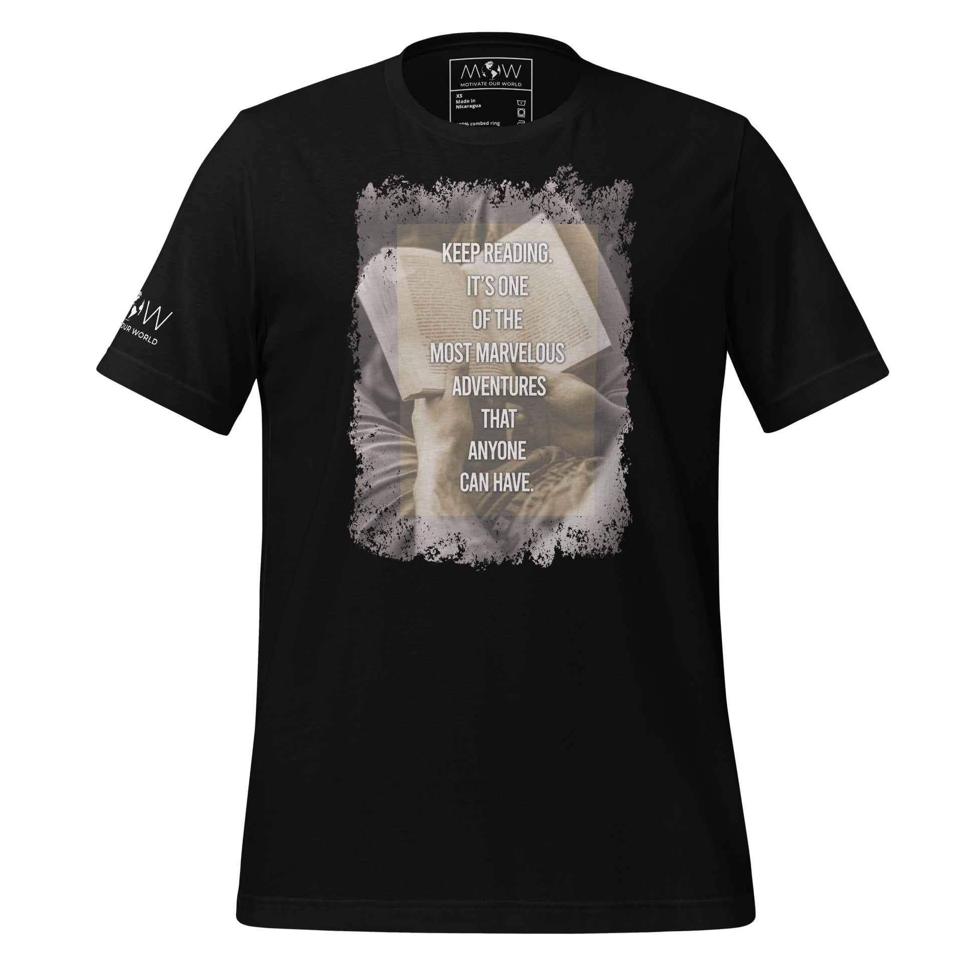 Keep Reading Marvelous Adventure Black Motivational Men's T-Shirt