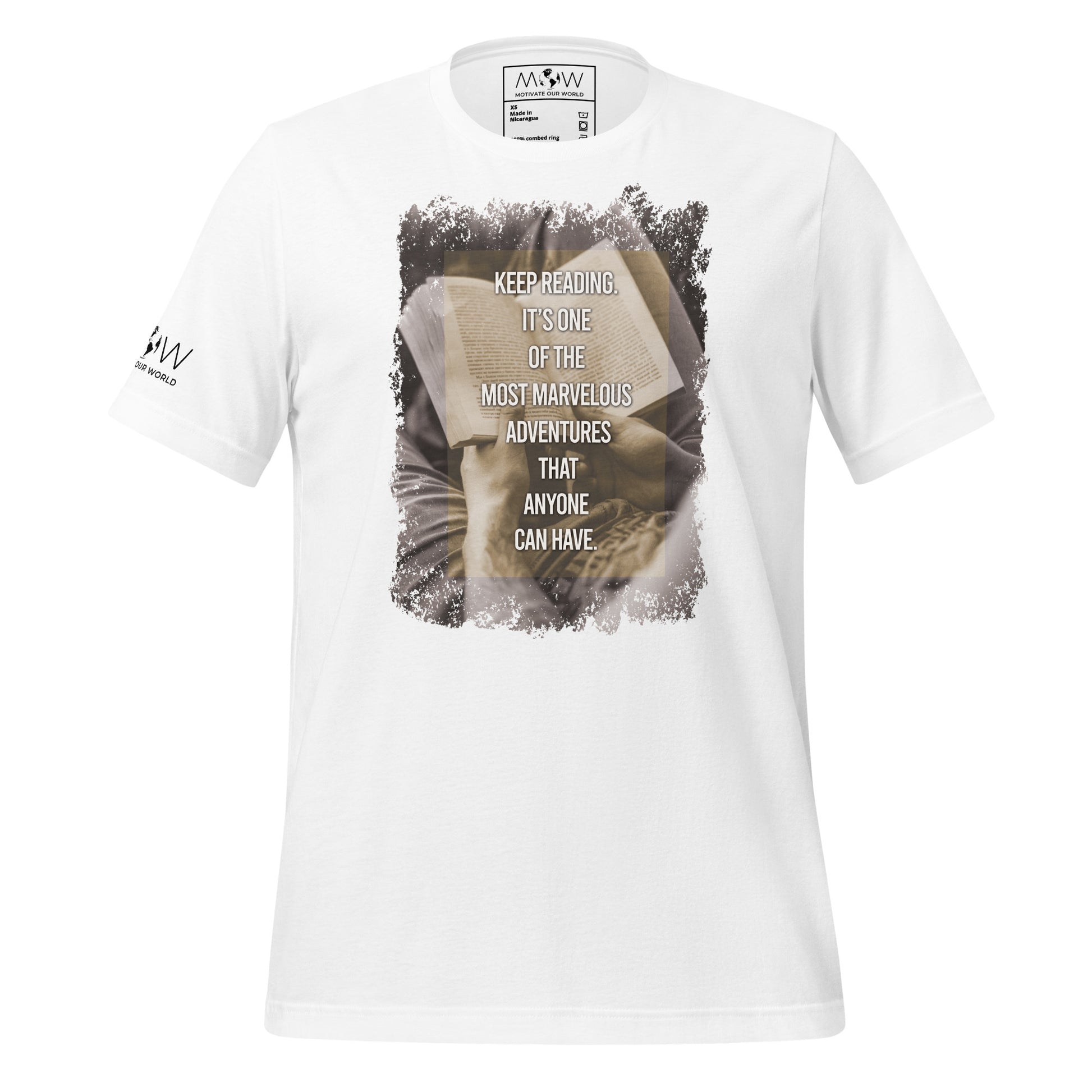 Keep Reading Marvelous Adventure White Motivational Men's T-Shirt