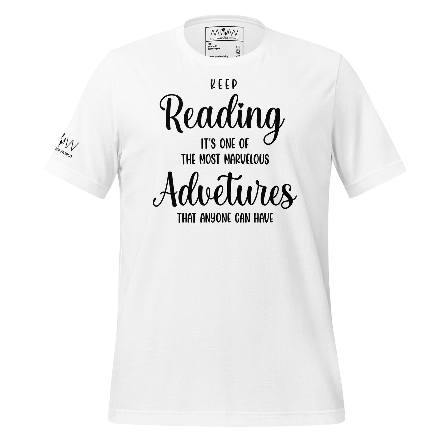 Keep Reading Men's It's One Of The Most Marvelous Adventures White Motivational Men's T-Shirt