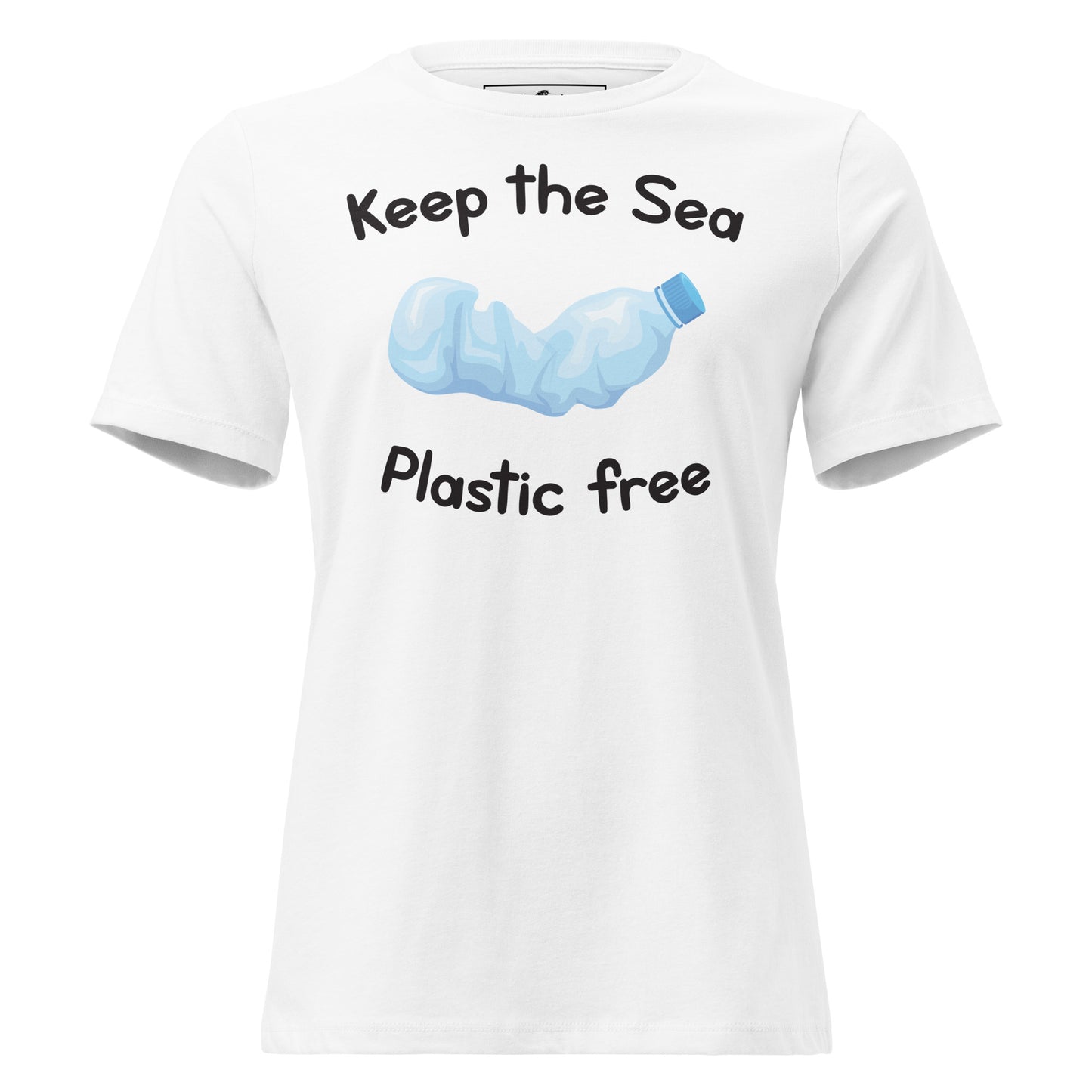 Keep The Sea Plastic Free White Motivational Women’s T-Shirt