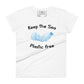 Keep the Sea Plastic-Free Women’s Motivational White T-Shirt