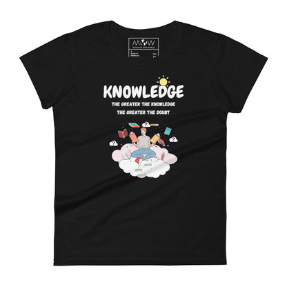Knowledge Women’s Motivational Black T-Shirt