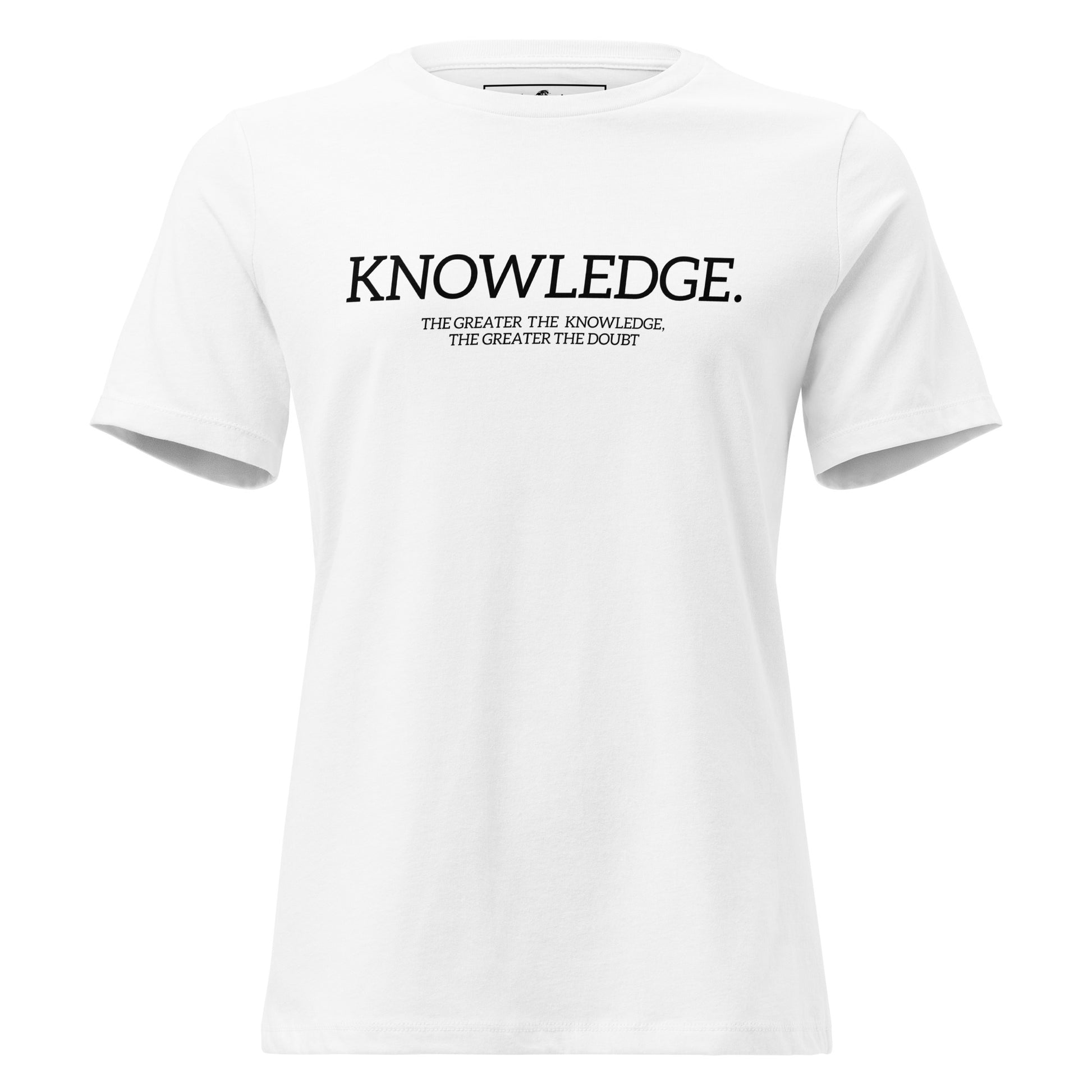Knowledge White Motivational Women’s T-Shirt