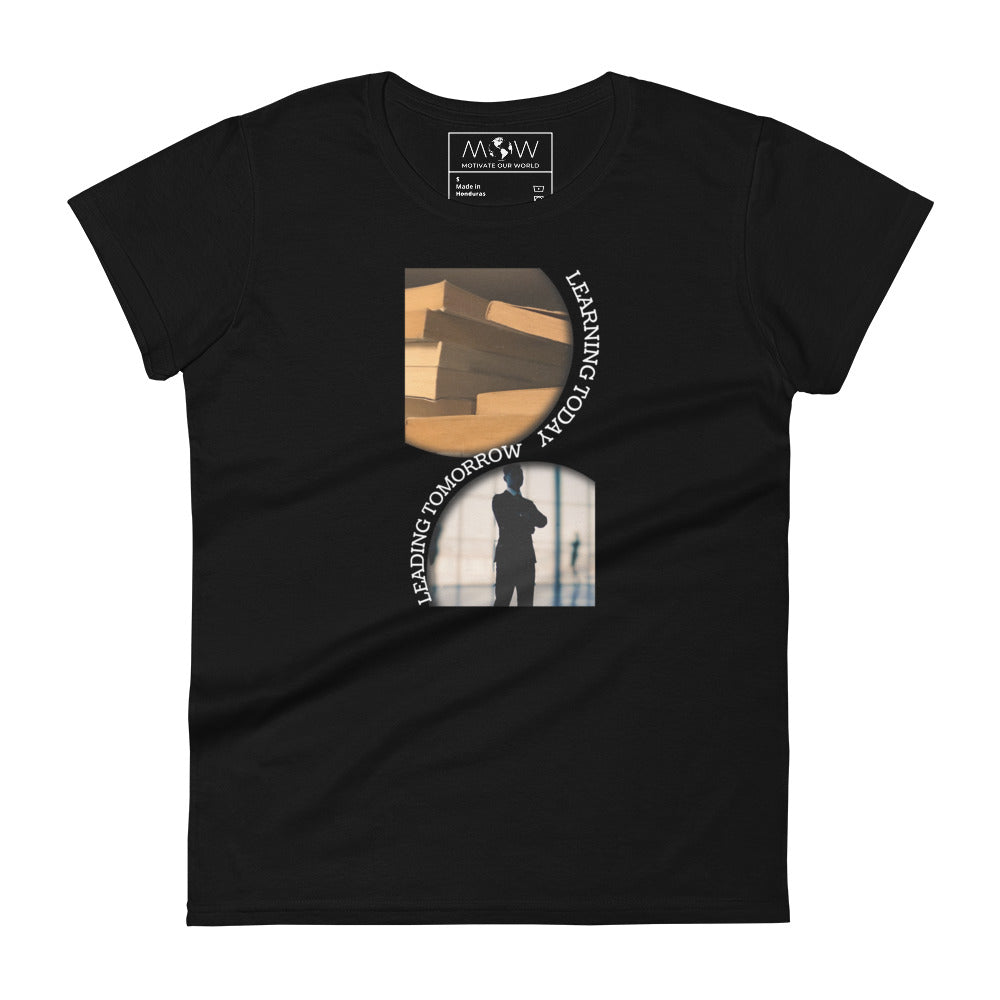Knowledge is Power Women’s Motivational Black T-Shirt