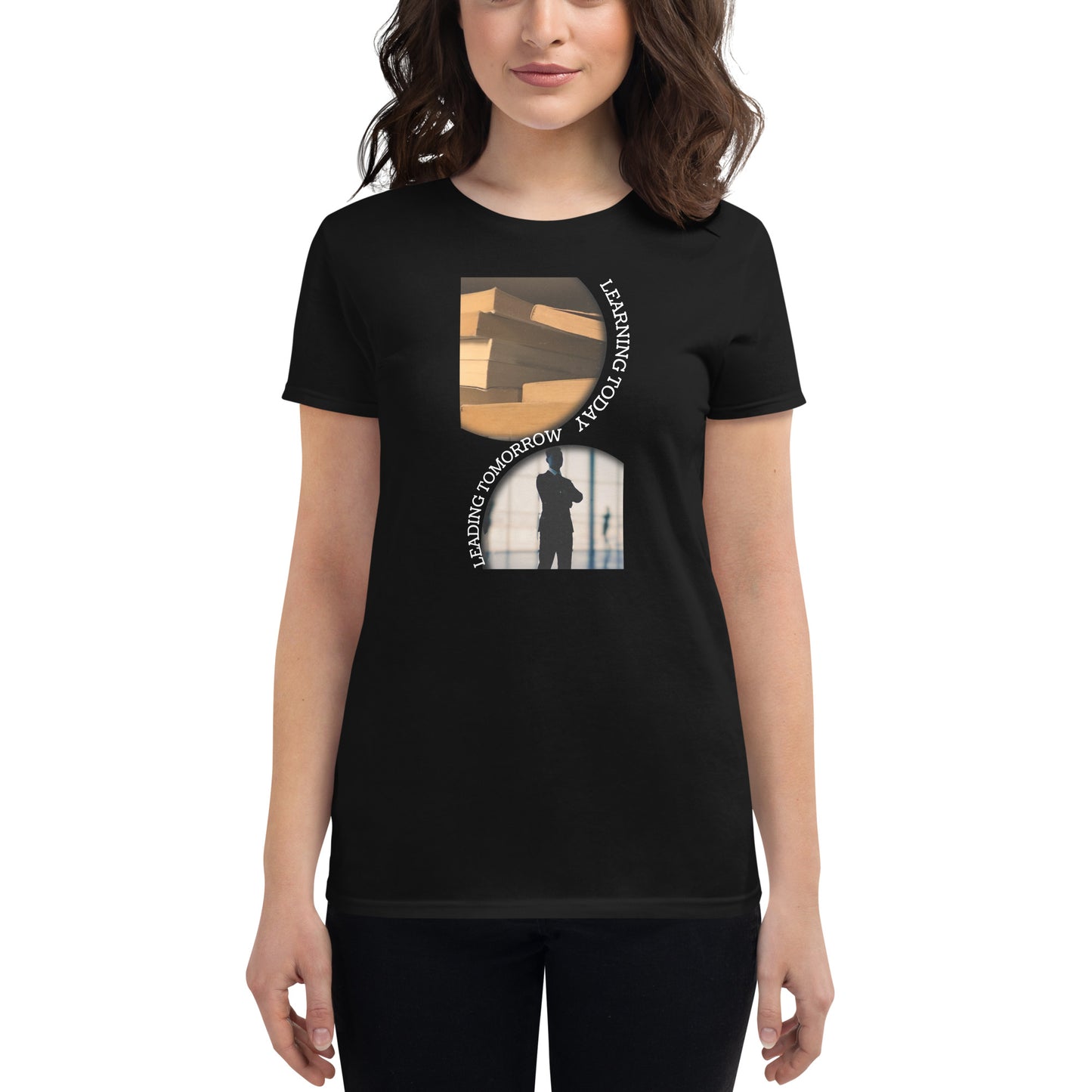 Knowledge is Power Women’s Motivational Black T-Shirt