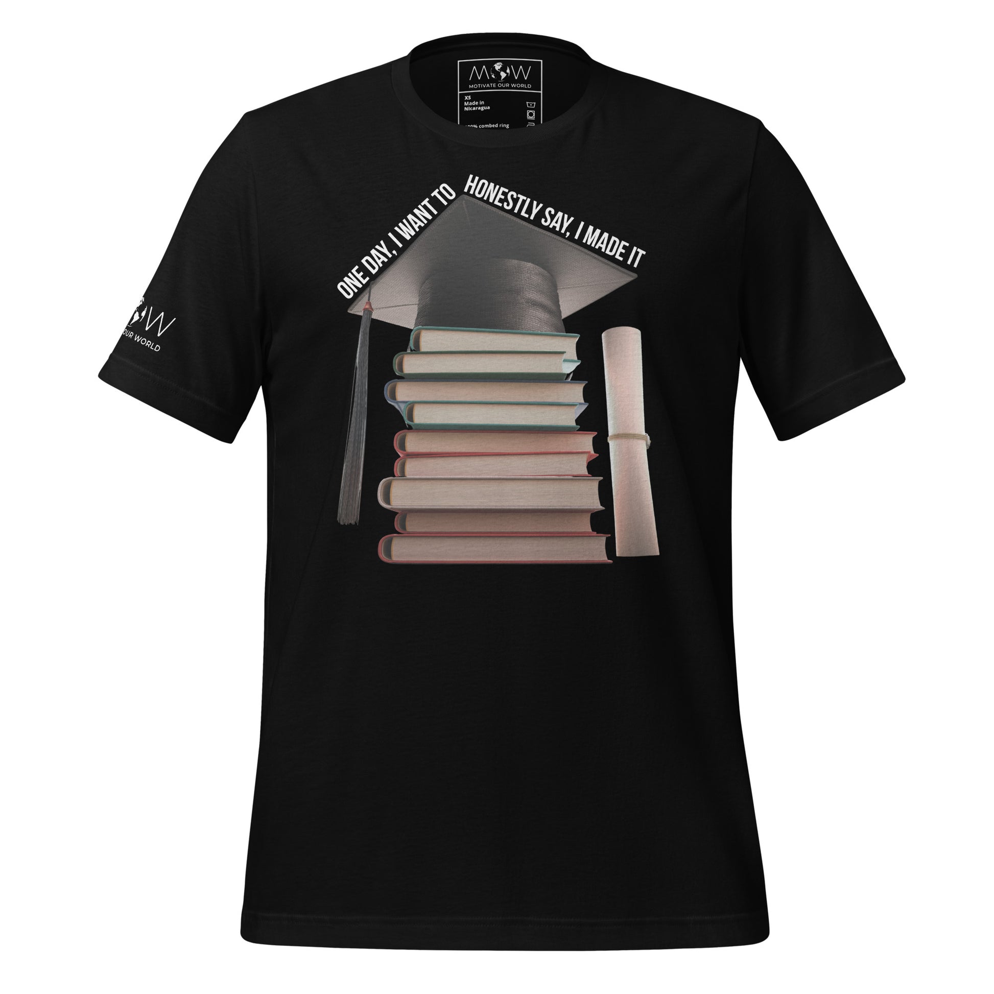 Knowledge is Power Men's Motivational Black T-Shirt