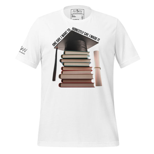 Knowledge is Power Men's Motivational White T-Shirt
