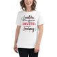 Leaders Invite, Not Force – Colorful Journey Edition White Motivational Women’s T-Shirt Lifestyle