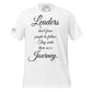 Leaders Invite a Journey – Classic Script Edition White Motivational Men's T-Shirt