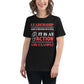 Leadership Is Action – Bold Impact Edition Black Motivational Women’s T-Shirt Lifestyle