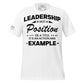 Leadership Is an Example White Motivational Men's T-Shirt
