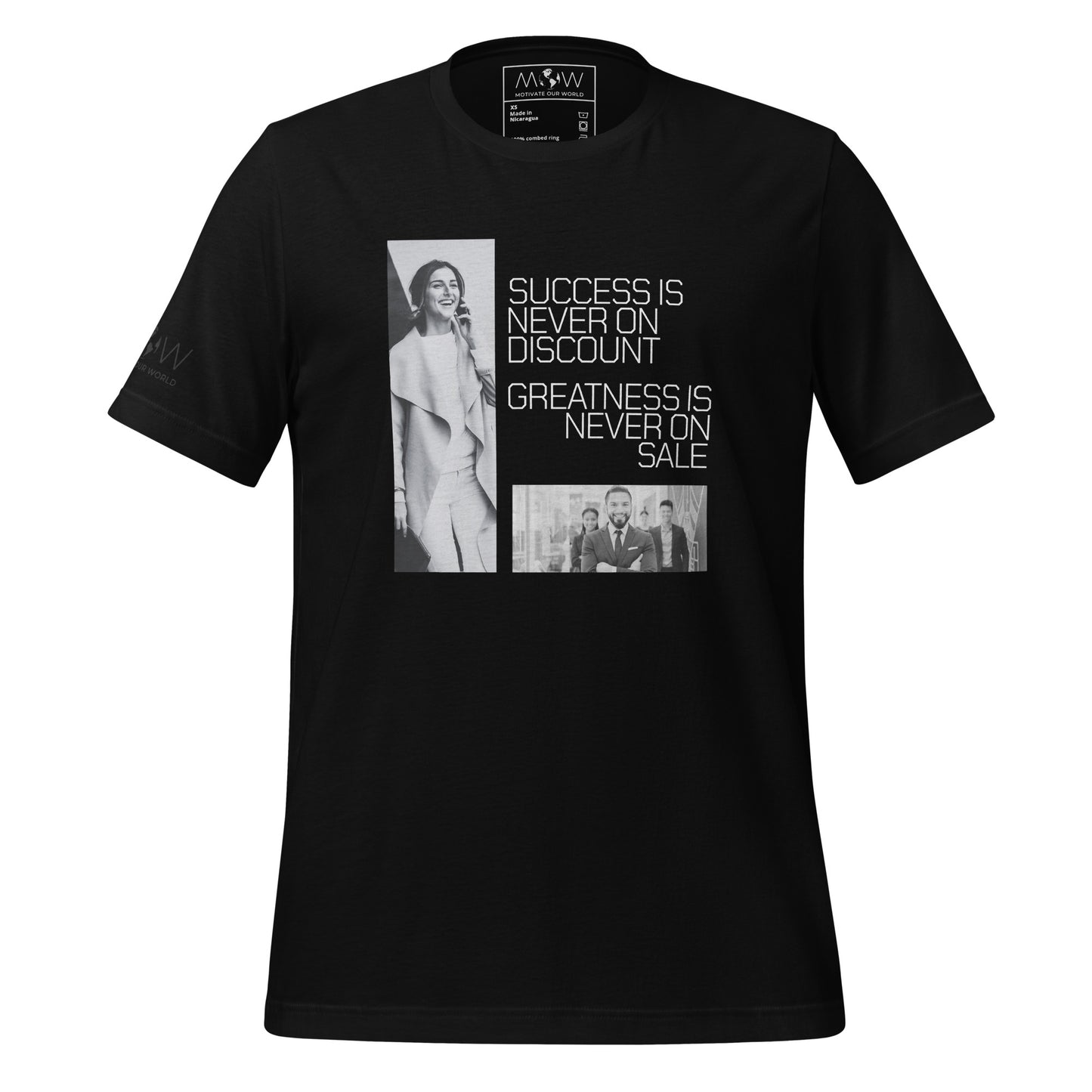 Leadership in Action Men's Motivational Black T-Shirt