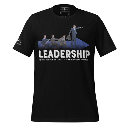 Leadership in Motion – Lead by Example Edition Black Motivational Men's T-Shirt