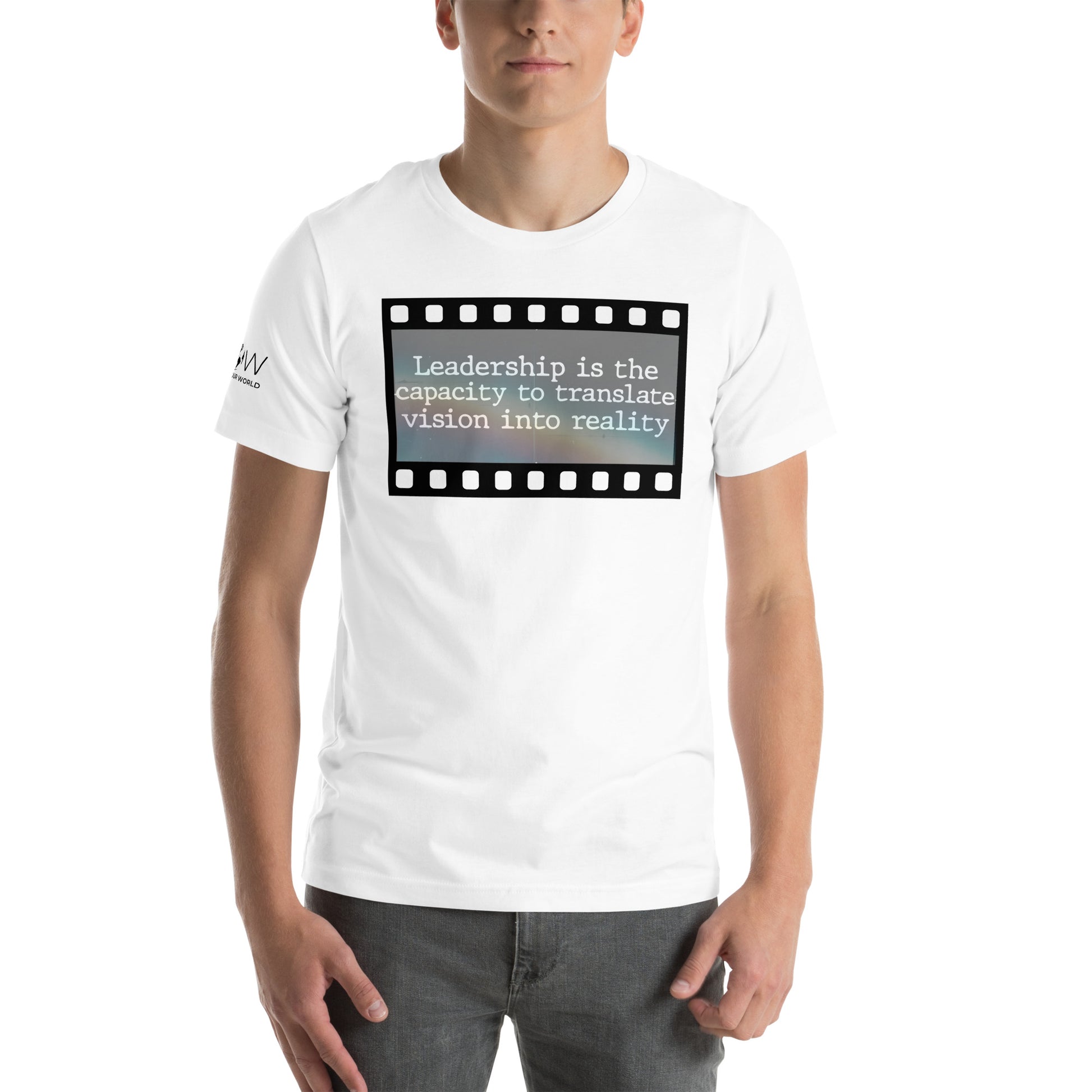 Leadership is the Capacity to Translate Vision into Reality White Motivational Men's T-Shirt