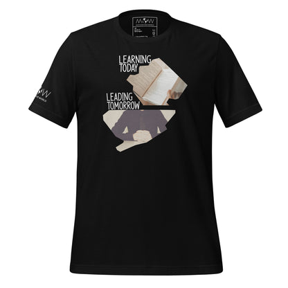 Learning Today, Leading Tomorrow Men's Motivational Black T-Shirt