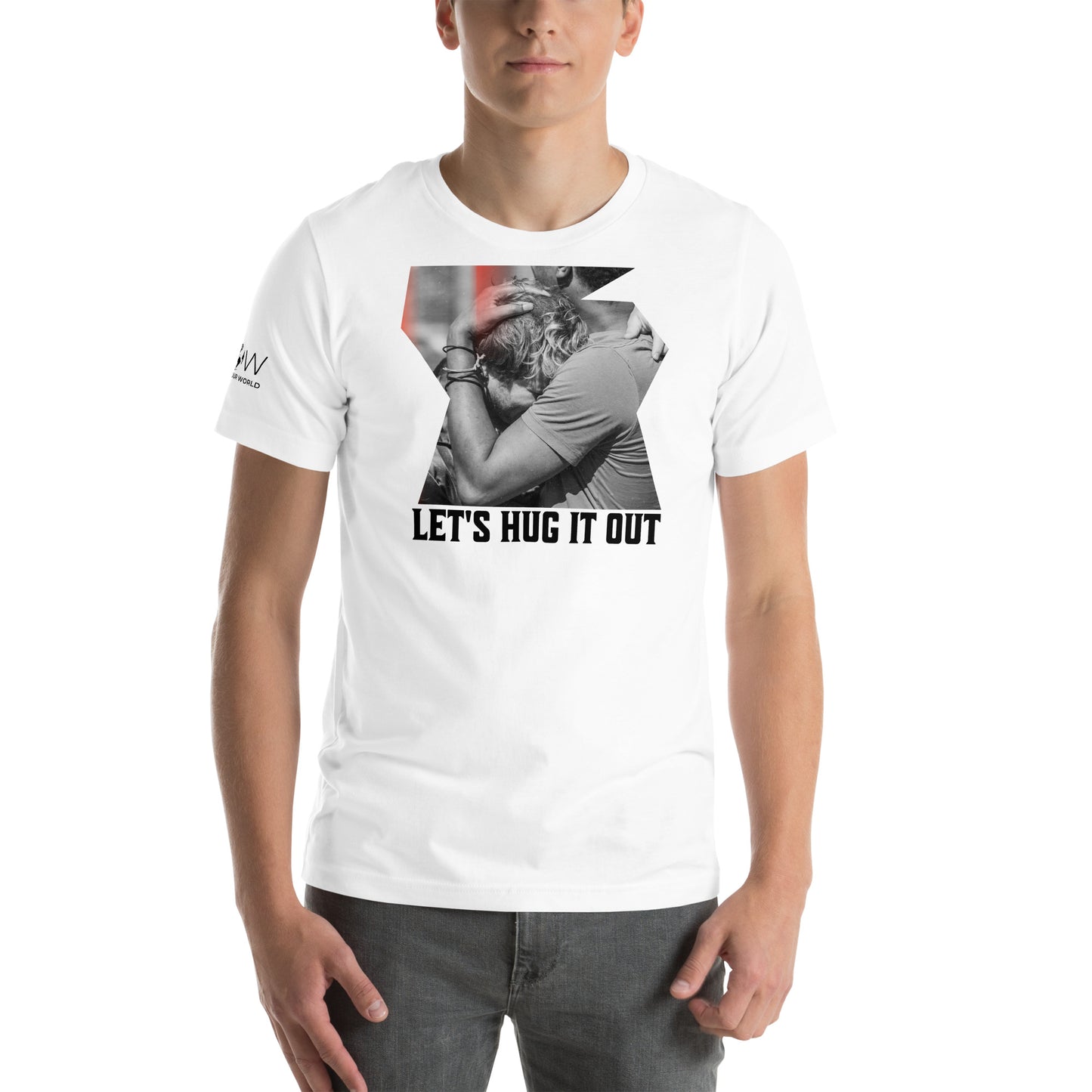 Let's Hug It Out Motivational White Motivational  Men's T-Shirt