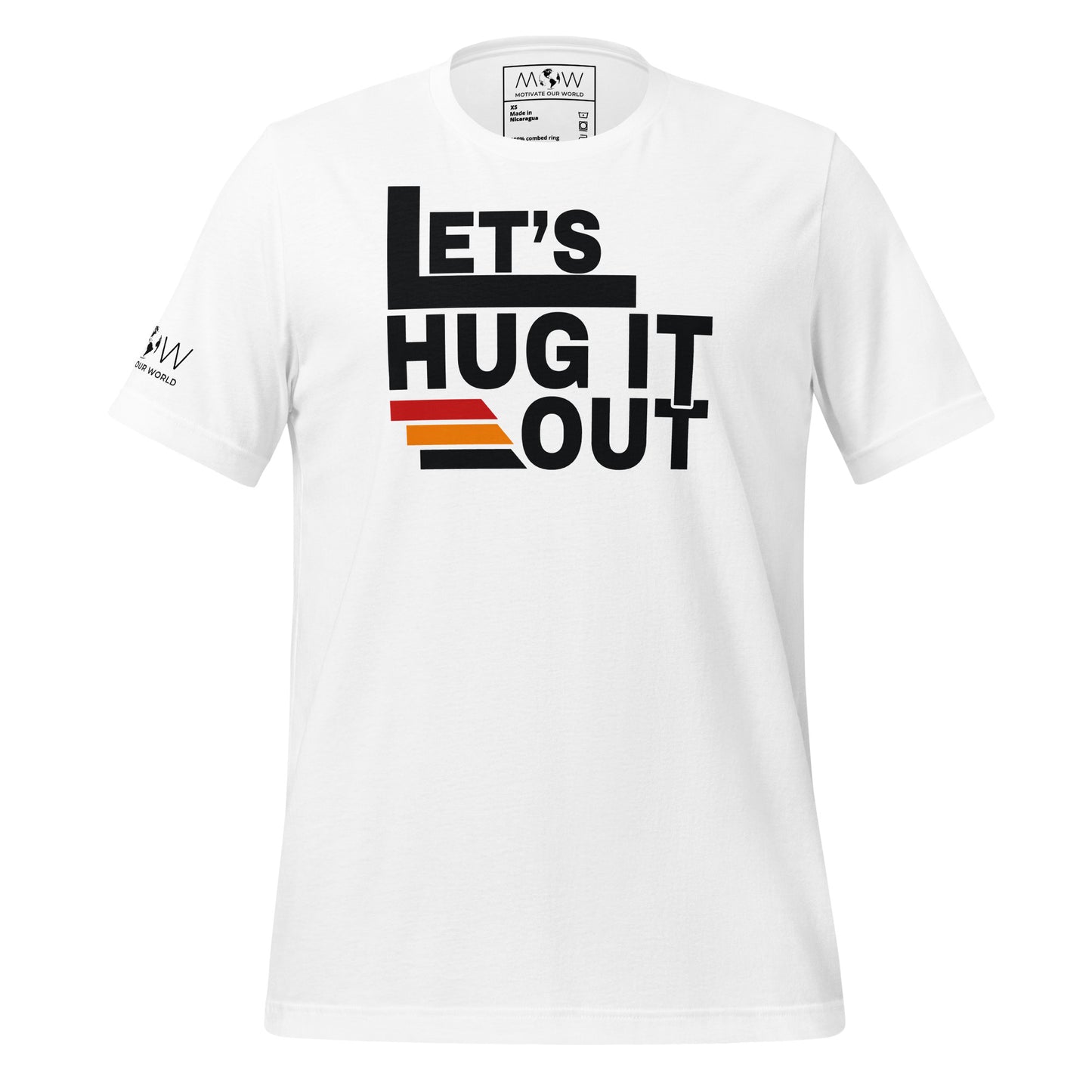 Let's Hug It Out White Motivational Men's T-Shirt