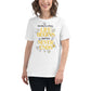 Life Begins, Love Never Ends – Golden Bloom Edition White Motivational Women’s T-Shirt Lifestyle