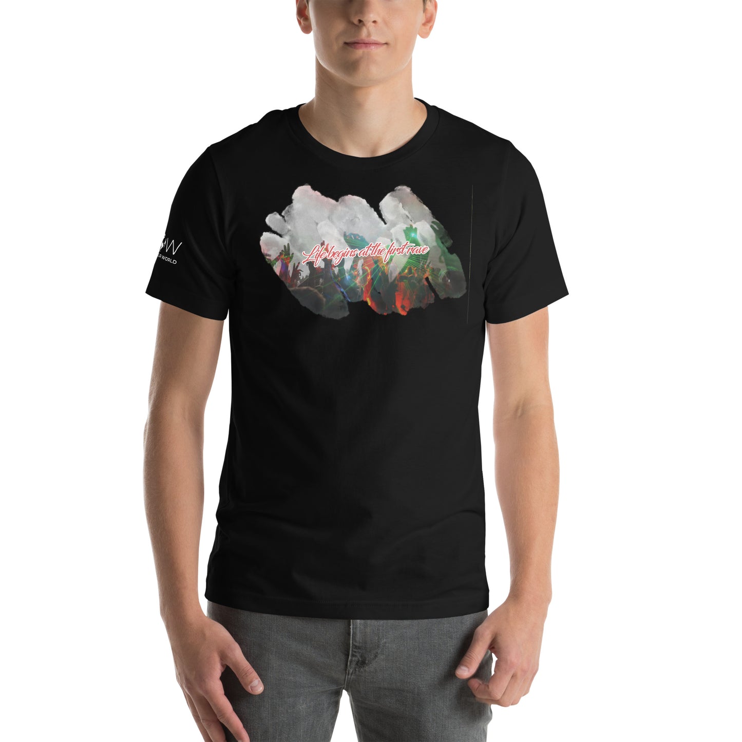 Life Begins at Black Motivational Men's T-Shirt