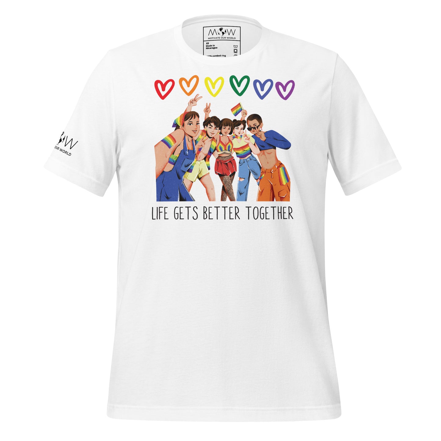 Life Gets Better White Motivational Men's T-Shirt