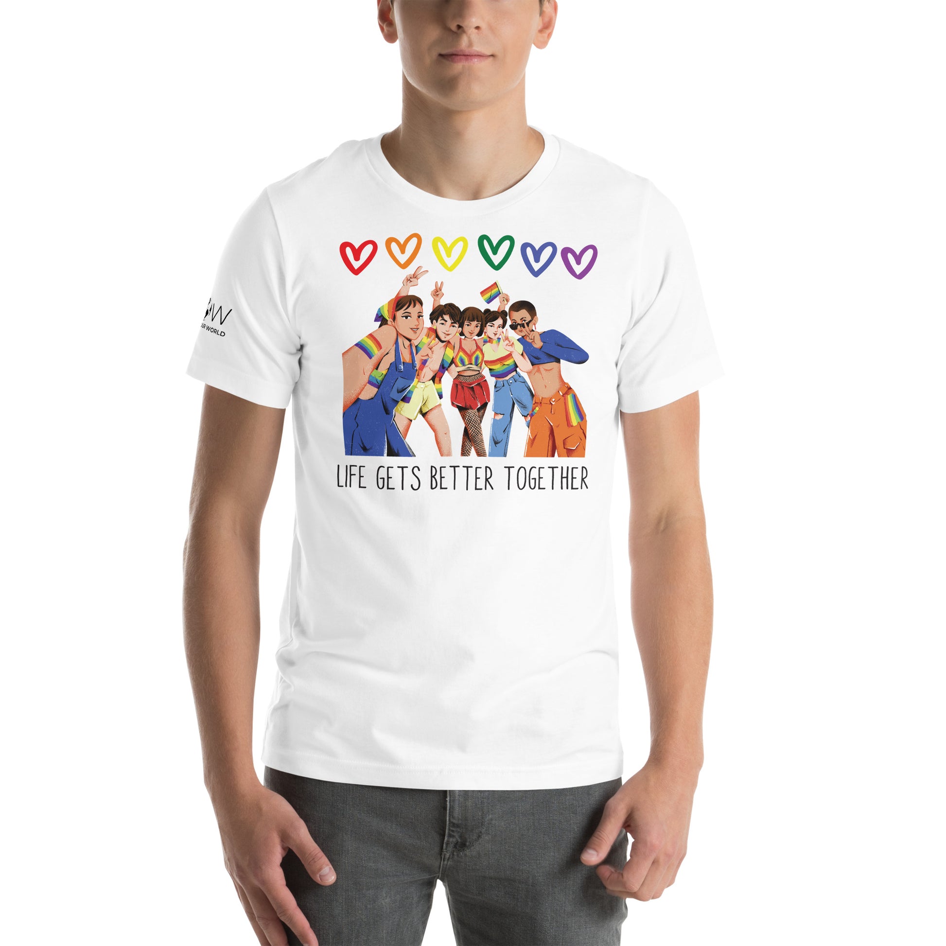 Life Gets Better White Motivational Men's T-Shirt