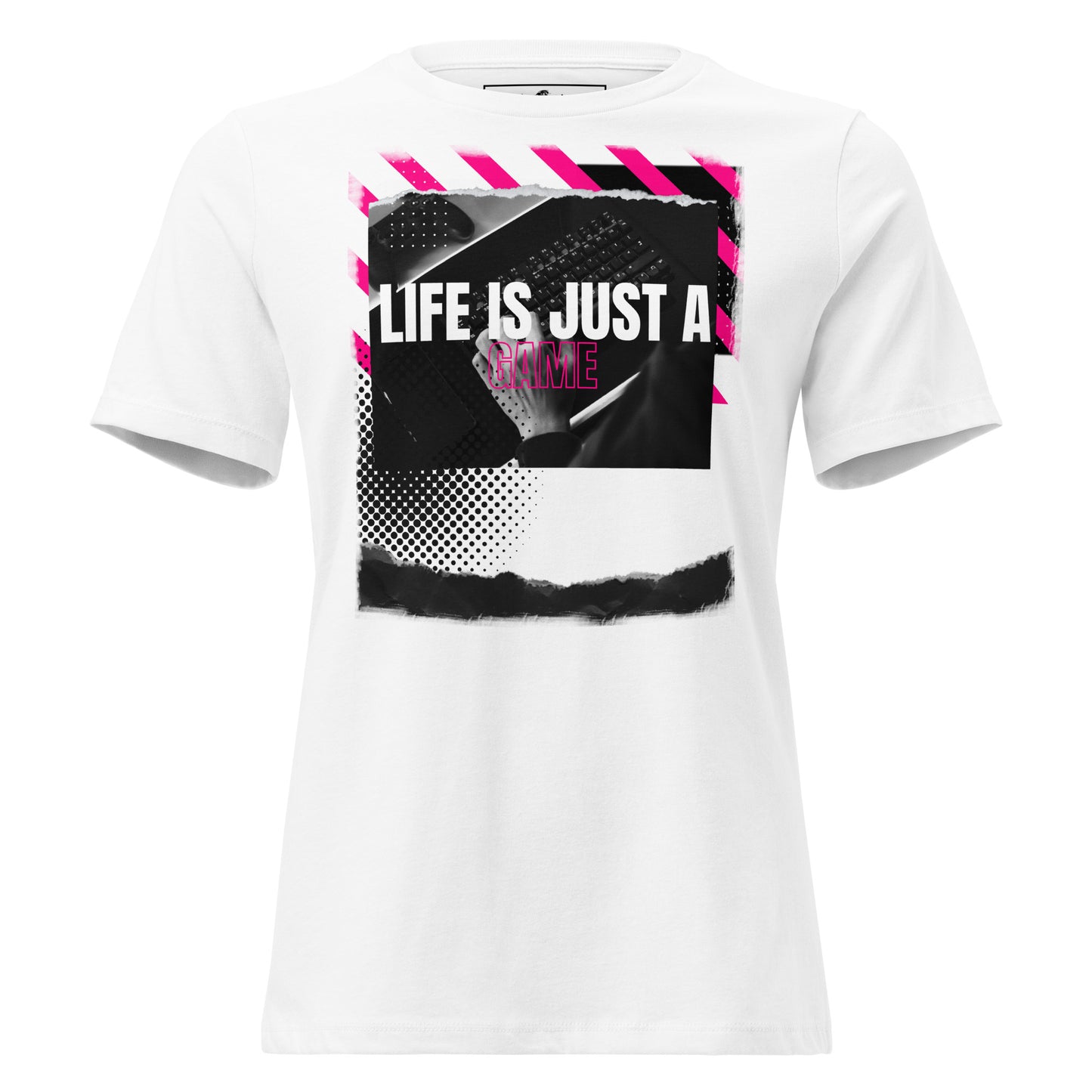 Life Is Just a Game - Gamer White Motivational Women’s T-Shirt