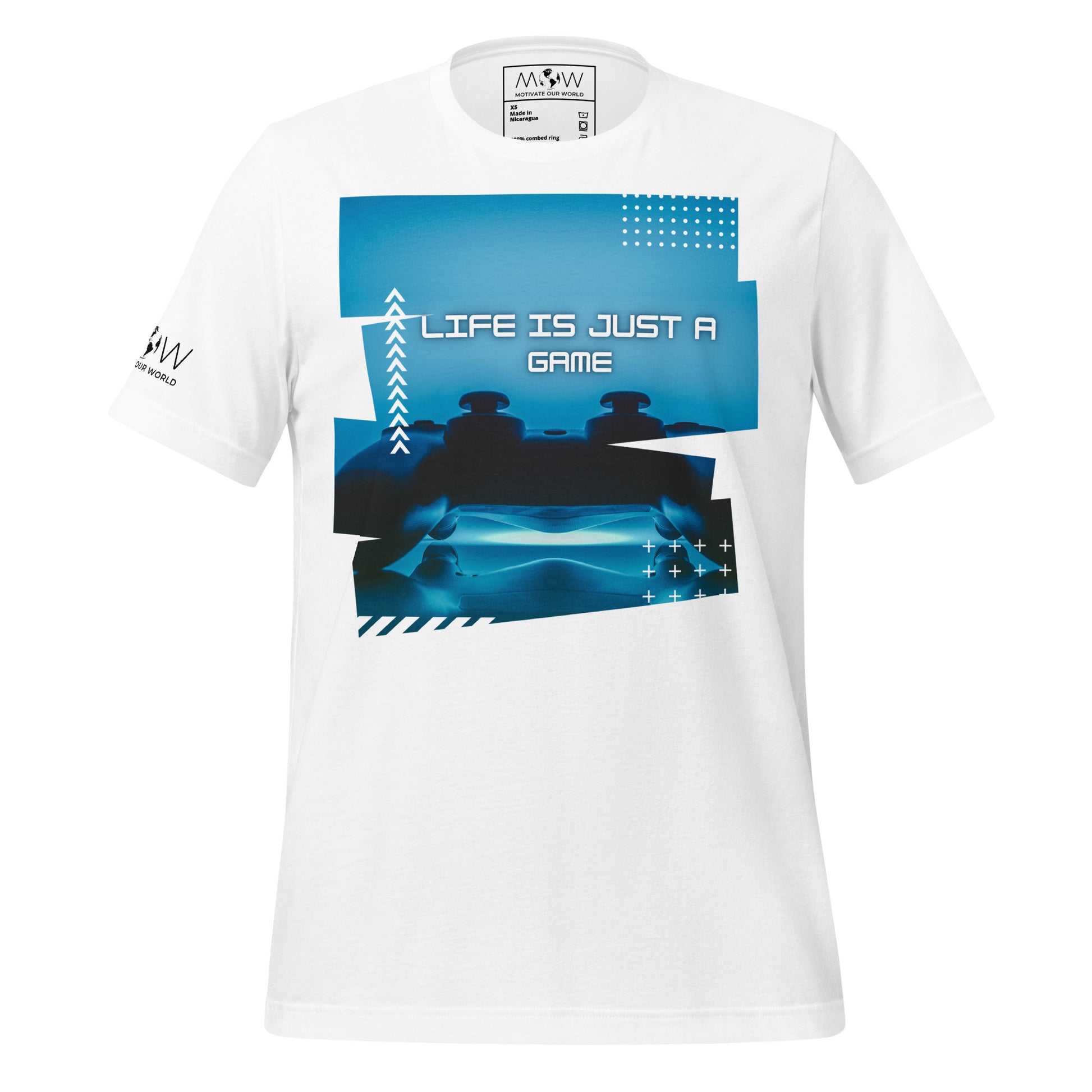 Life Is Just a Game - Gaming Controller White Motivational Men's T-Shirt