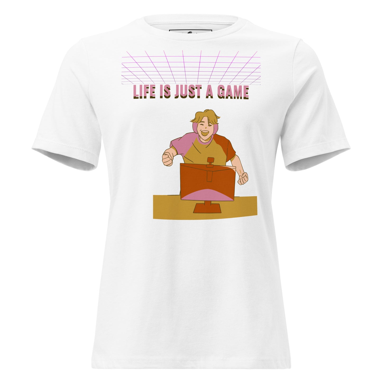 Life Is Just a Game - Happy White Motivational Women’s T-Shirt